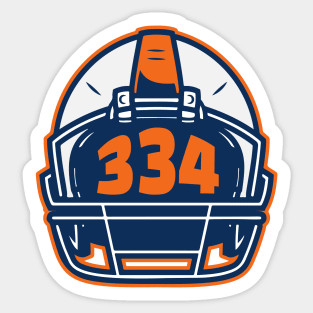 Retro Football Helmet 334 Area Code Auburn Alabama Football Sticker